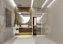 do bathroom interior design in 3d and rendering
